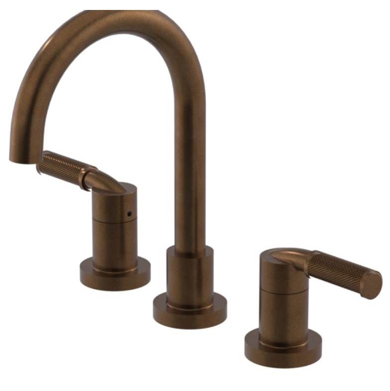 Rubinet Widespread Lav. Set. (less drain) in Tuscan Brass With Maroon Accent