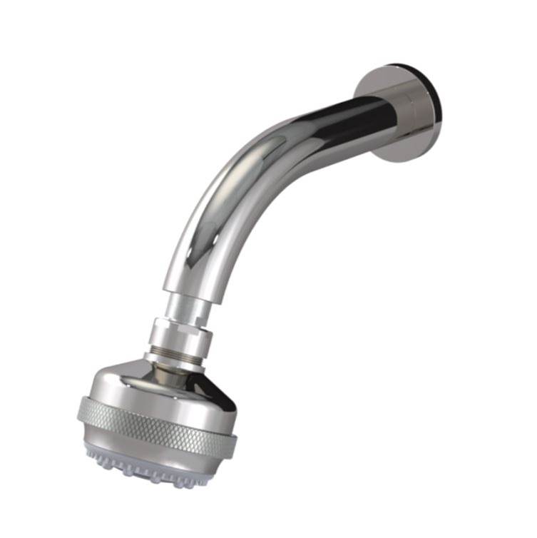 Rubinet 3 Function Shower Head with Wall Mount 8'' Shower Arm And Flange