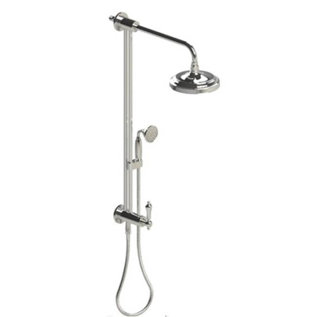 Rubinet Bar With Inlet At Shower Head, Includes 8'' Shower Head, 12'' Shower Arm, 30'' Adjustable Slide Bar (Can Be Cut To Suit), Hand Held Shower & Diverter