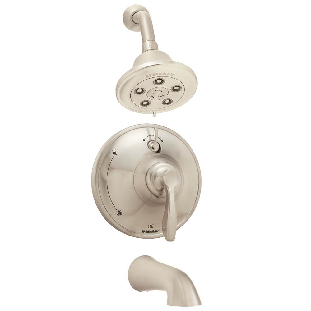 Speakman Chelsea SM-10430-P-BN Shower and Tub Combination with Diverter Valve