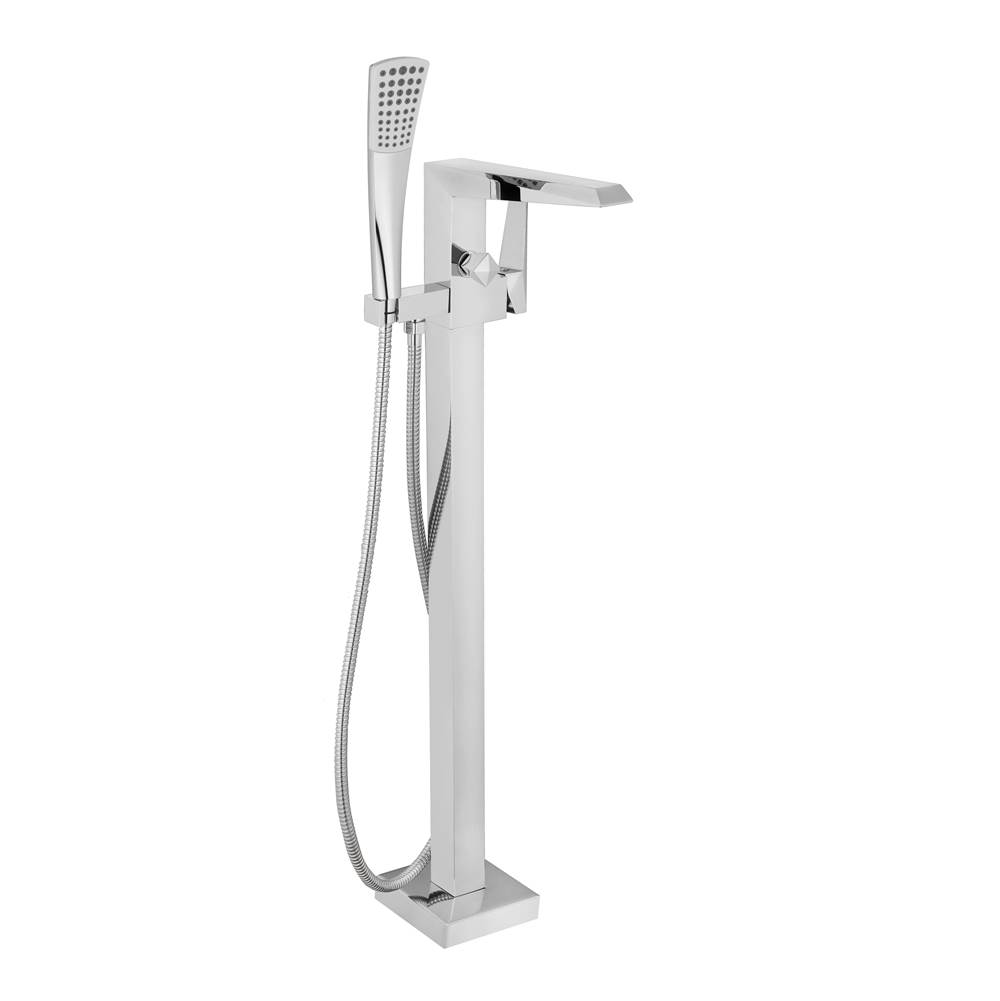 Streamline Bath Freestanding Polished Chrome Bathtub Faucet with Showerhead H-100