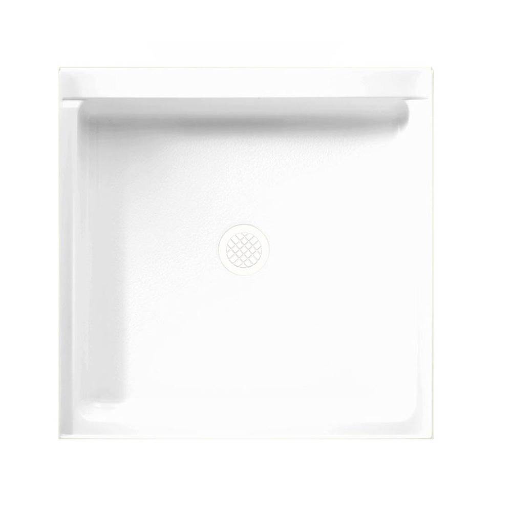 Swan SS-3232 32 x 32 Swanstone Alcove Shower Pan with Center Drain in White