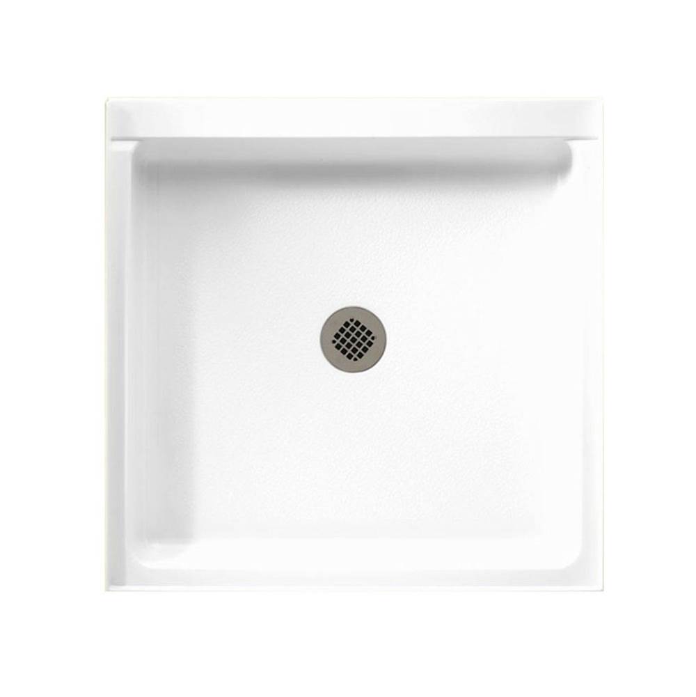 Swan SS-3636 36 x 36 Swanstone Alcove Shower Pan with Center Drain in White