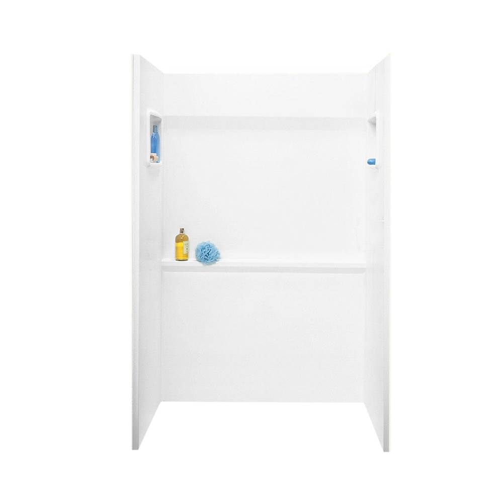 Swan SA-3448 34 x 48 x 72 Veritek Smooth Direct to Stud Shower Wall Kit in White