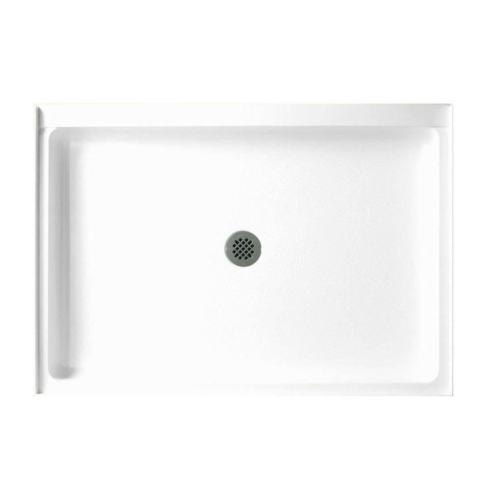Swan SS-3448 34 x 48 Swanstone Alcove Shower Pan with Center Drain in White