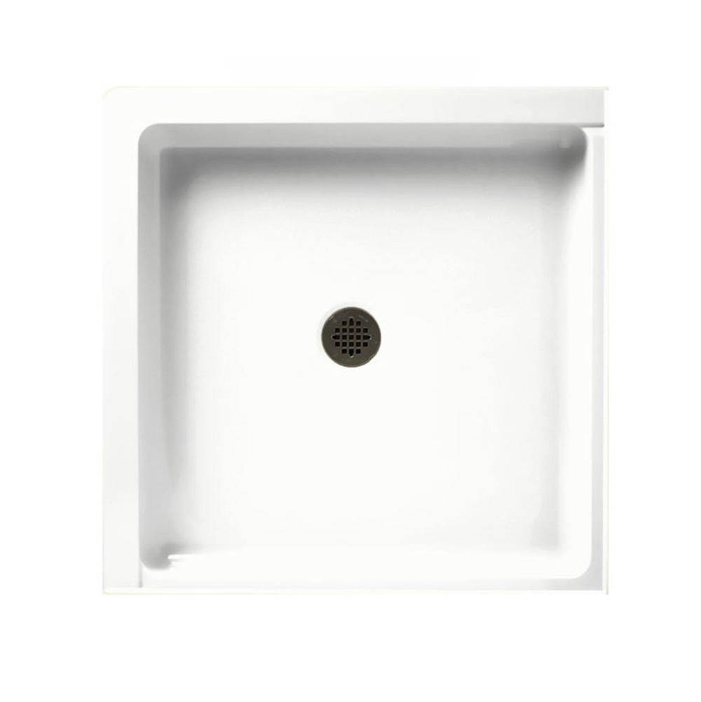 Swan SS-36DTF 36 x 36 Swanstone Corner Shower Pan with Center Drain in White