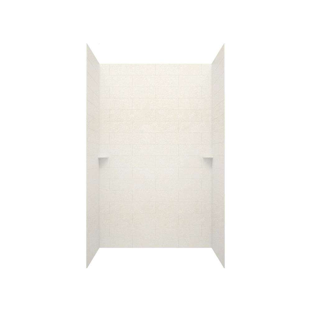 Swan MSMK96-3662 36 x 62 x 96 Swanstone® Modern Subway Tile Glue up Shower Wall Kit in Tahiti White