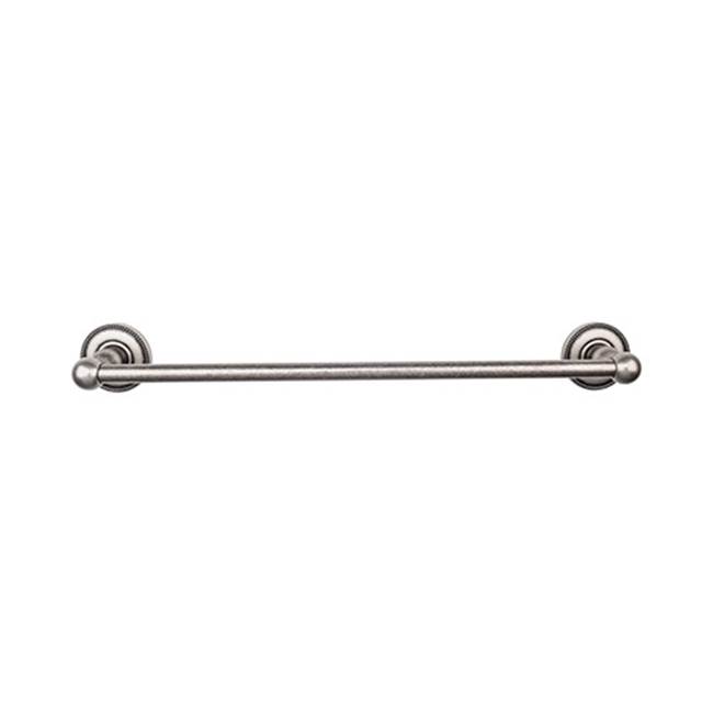 Top Knobs Edwardian Bath Towel Bar 24 In. Single - Beaded Bplate Antique Pewter
