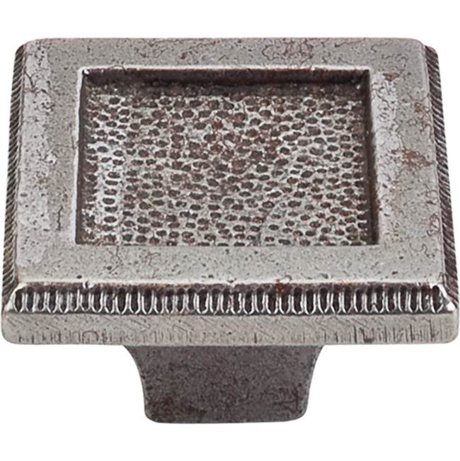 Top Knobs Square Inset Knob 2 Inch Cast Iron