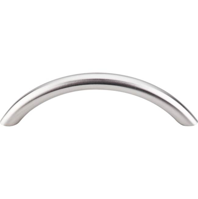 Top Knobs Solid Bowed Bar Pull 3 3/4 Inch (c-c) Brushed Stainless Steel
