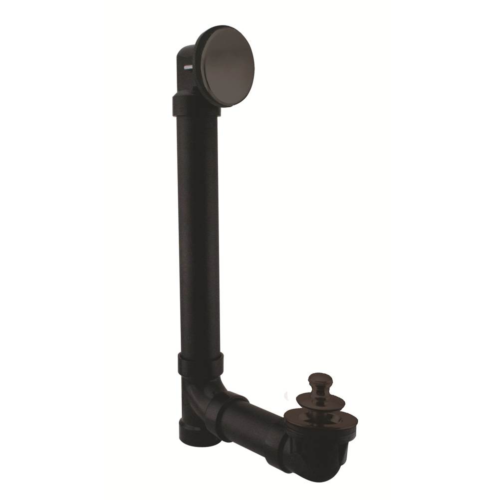 Westbrass Illusionary Overflow 12 in. & 4 in. Sch. 40 ABS Bath Waste and Overflow with Lift and Turn Bath Drain in Oil Rubbed Bronze