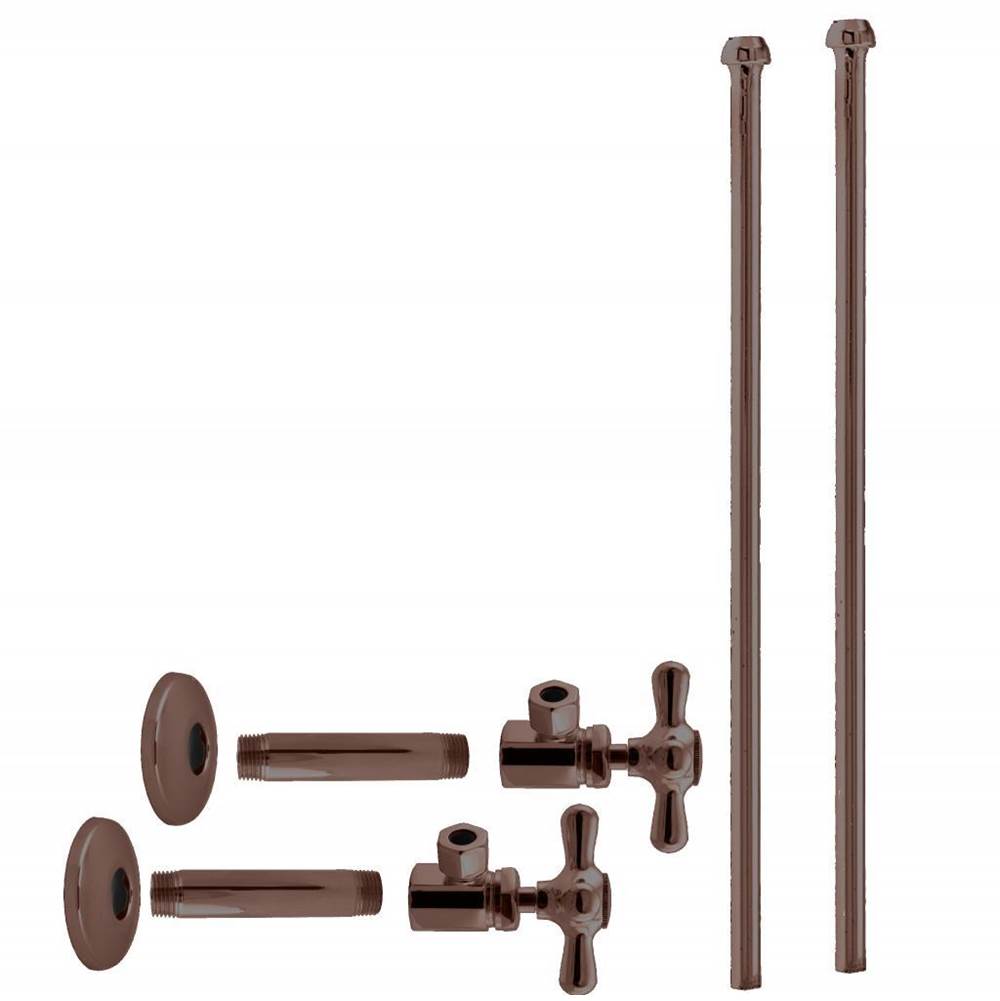 Westbrass Faucet Kit - 1/2 in. IPS x 3/8 in. OD x 20 in. Bullnose in Oil Rubbed Bronze