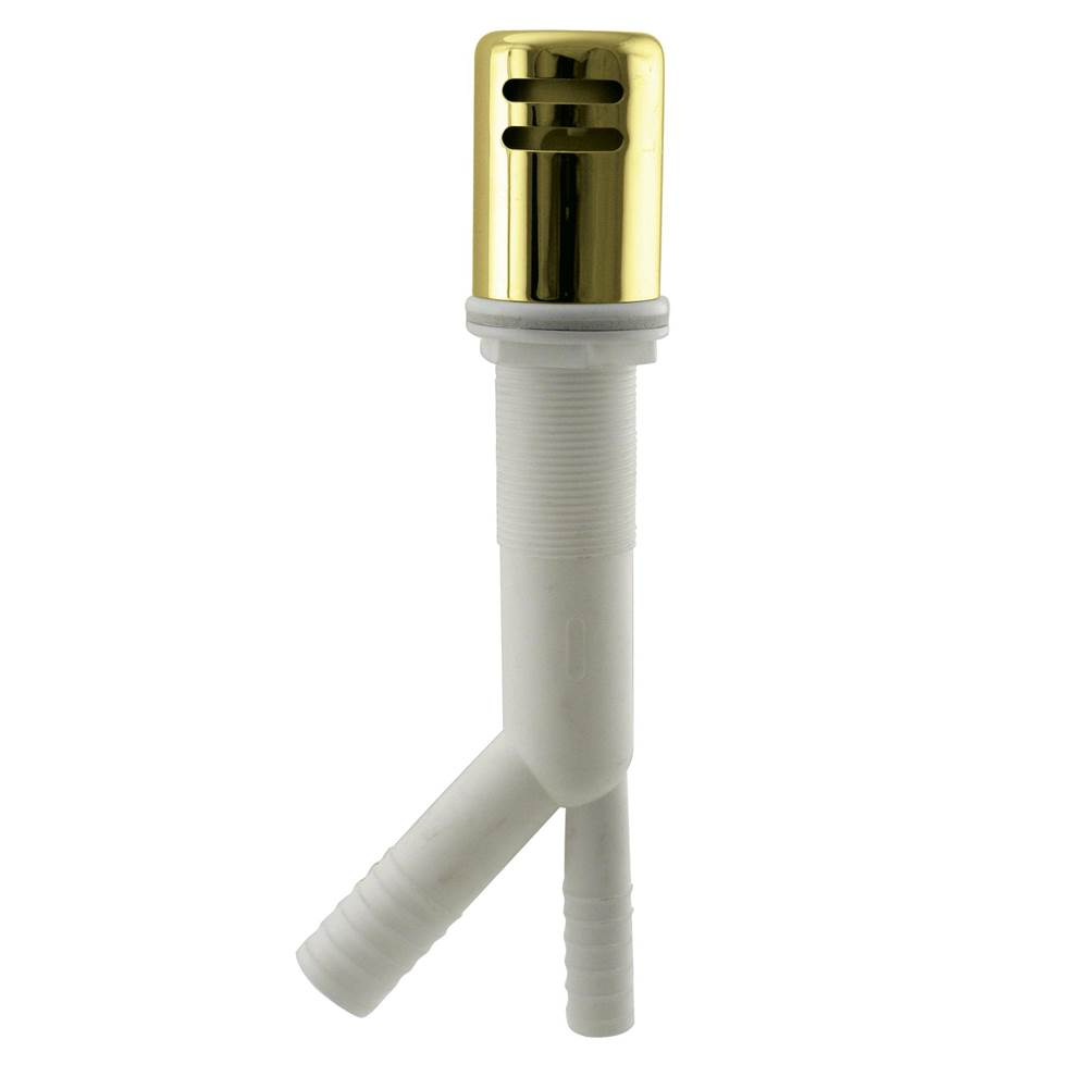 Westbrass Air Gap Kit with Standard Brass Cap in Polished Brass