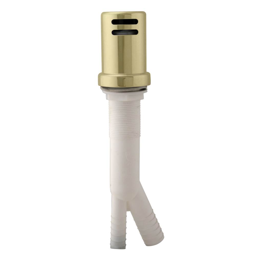 Westbrass Air Gap Kit with Skirted Brass Cap in Polished Brass