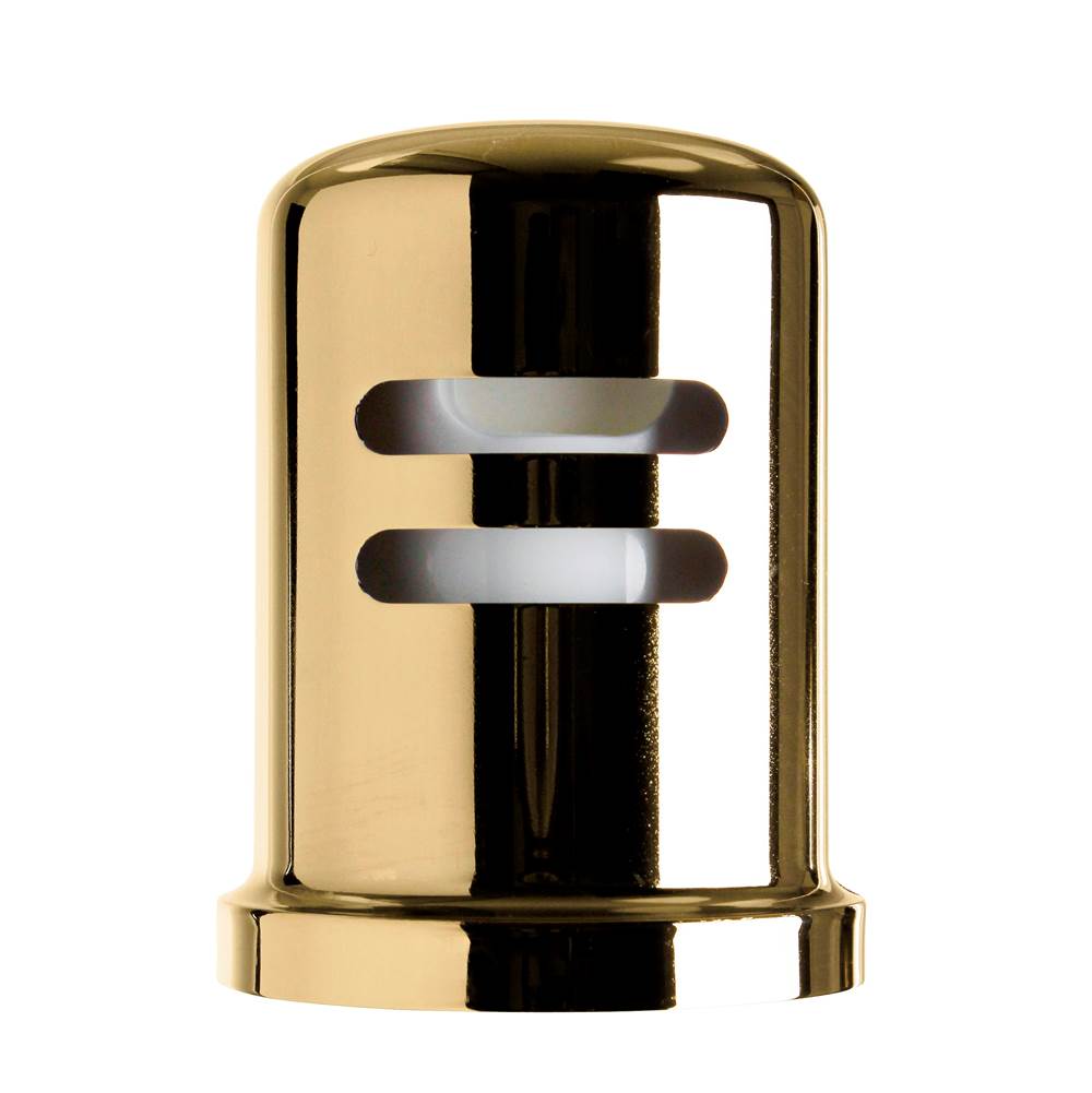 Westbrass Skirted Brass Air Gap Cap Only in Polished Brass