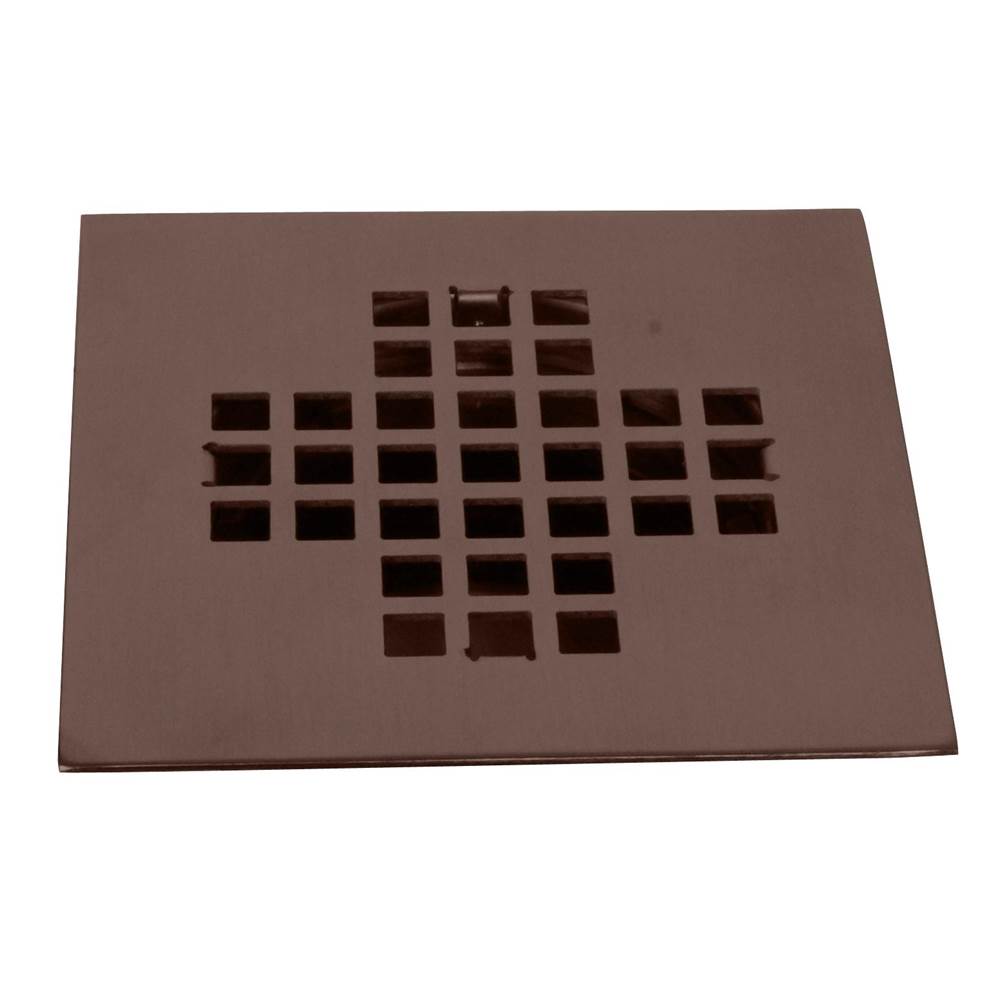 Westbrass Square Shower Drain Cover in Oil Rubbed Bronze
