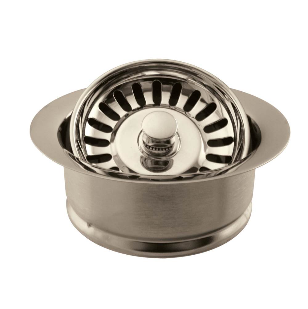 Westbrass InSinkErator Style Disposal Flange and Strainer in Polished Nickel