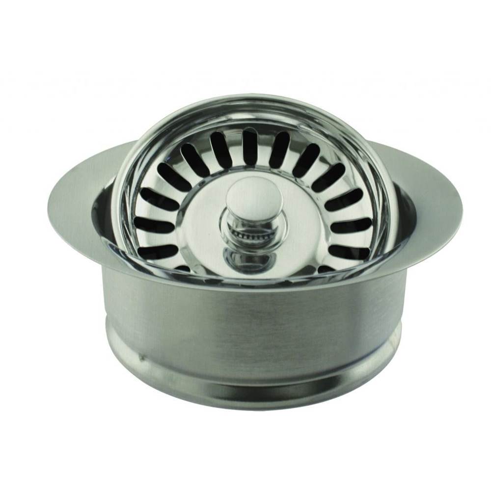 Westbrass InSinkErator Style Disposal Flange and Strainer in Satin Nickel