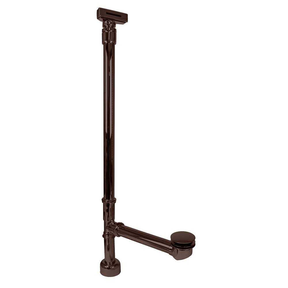 Westbrass Fully Finished Linnear Overflow with Ball Joint and Tip-Toe Drain Function in Oil Rubbed Bronze