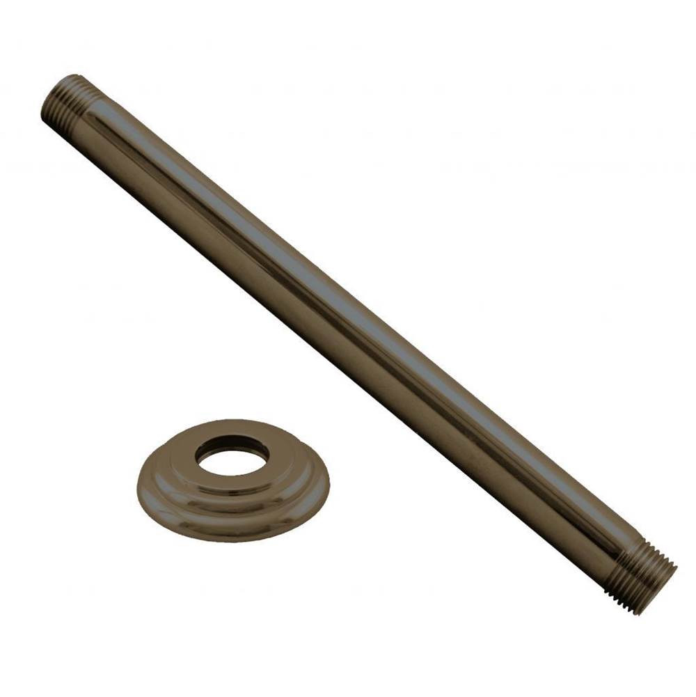 Westbrass 1/2 in. IPS x 6 in. Ceiling Mounted Shower Arm with Flange in Oil Rubbed Bronze