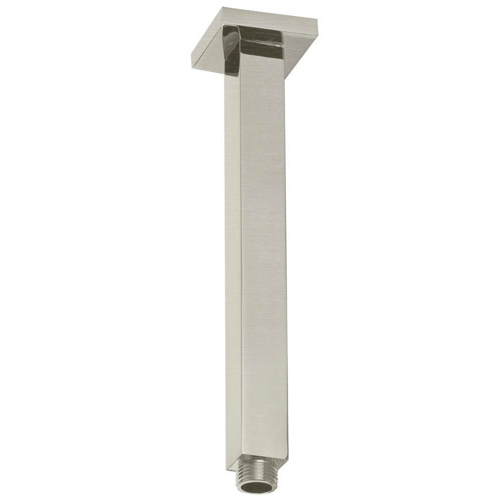 Westbrass Square Ceiling Shower Arm & Flange in Satin Nickel