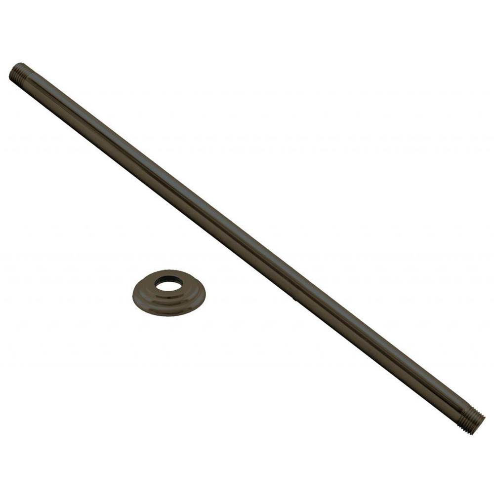 Westbrass 1/2 in. IPS x 48 in. Ceiling Mounted Shower Arm with Flange in Oil Rubbed Bronze