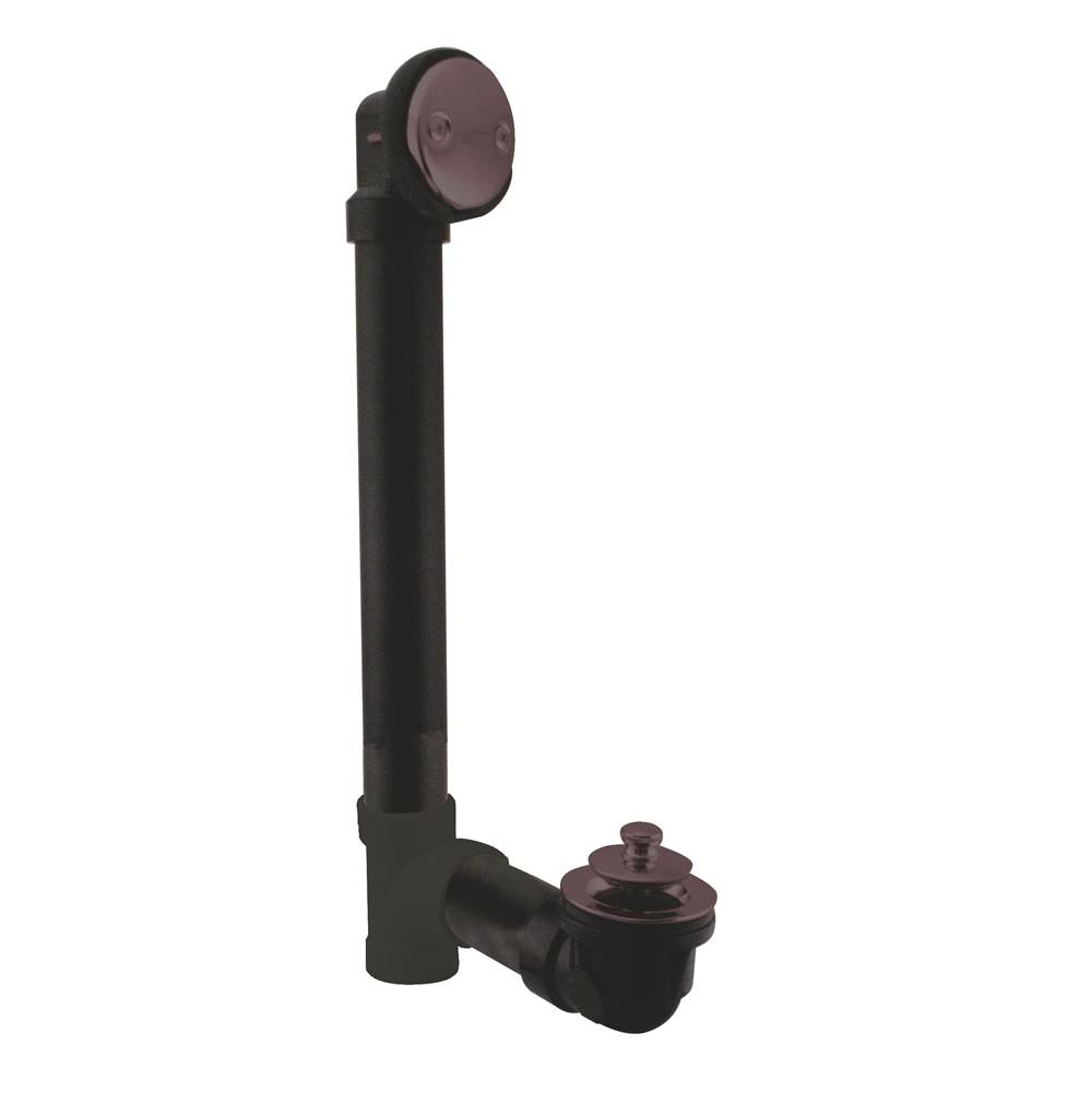 Westbrass Twist & Close Sch. 40 ABS Bath Waste with Two-Hole Elbow in Oil Rubbed Bronze