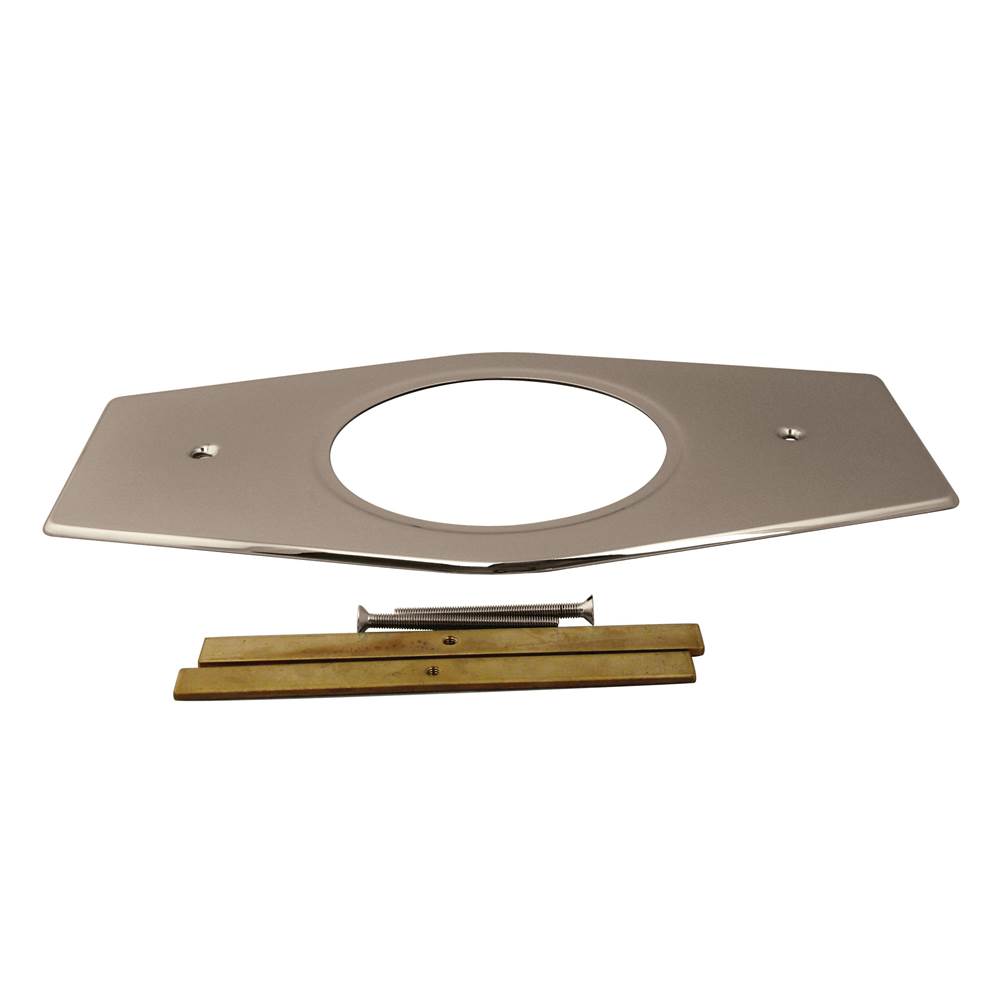 Westbrass One-Hole Remodel Plate for Moen and Delta in Polished Nickel