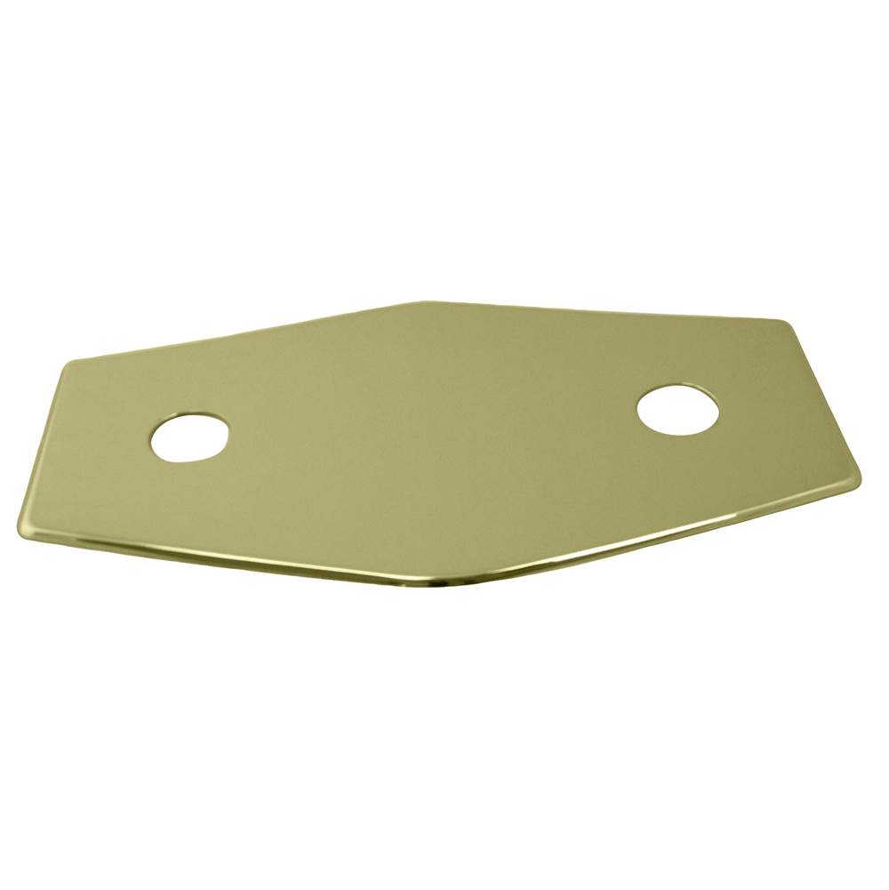 Westbrass Two-Hole Remodel Plate in Polished Brass
