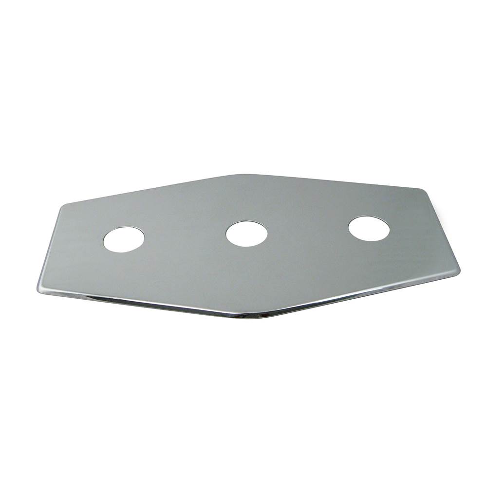 Westbrass Three-Hole Remodel Plate in Polished Chrome