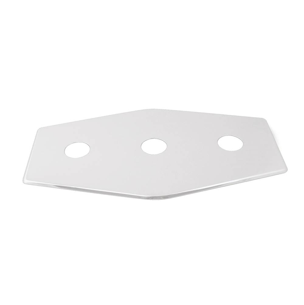 Westbrass Three-Hole Remodel Plate in Powdercoated White