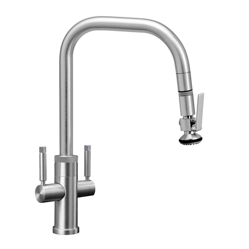 Waterstone Fulton Industrial 2 Handle Plp Pulldown Faucet - Angled Spout - Lever Sprayer