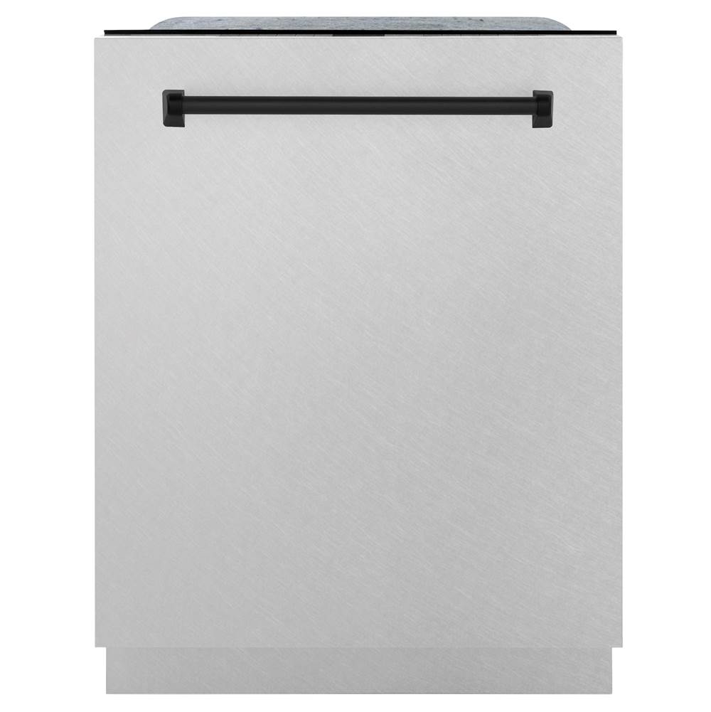 Z-Line Autograph Edition 24'' 3rd Rack Top Control Tall Tub Dishwasher in DuraSnow Stainless Steel with Matte Black Handle, 51dBa
