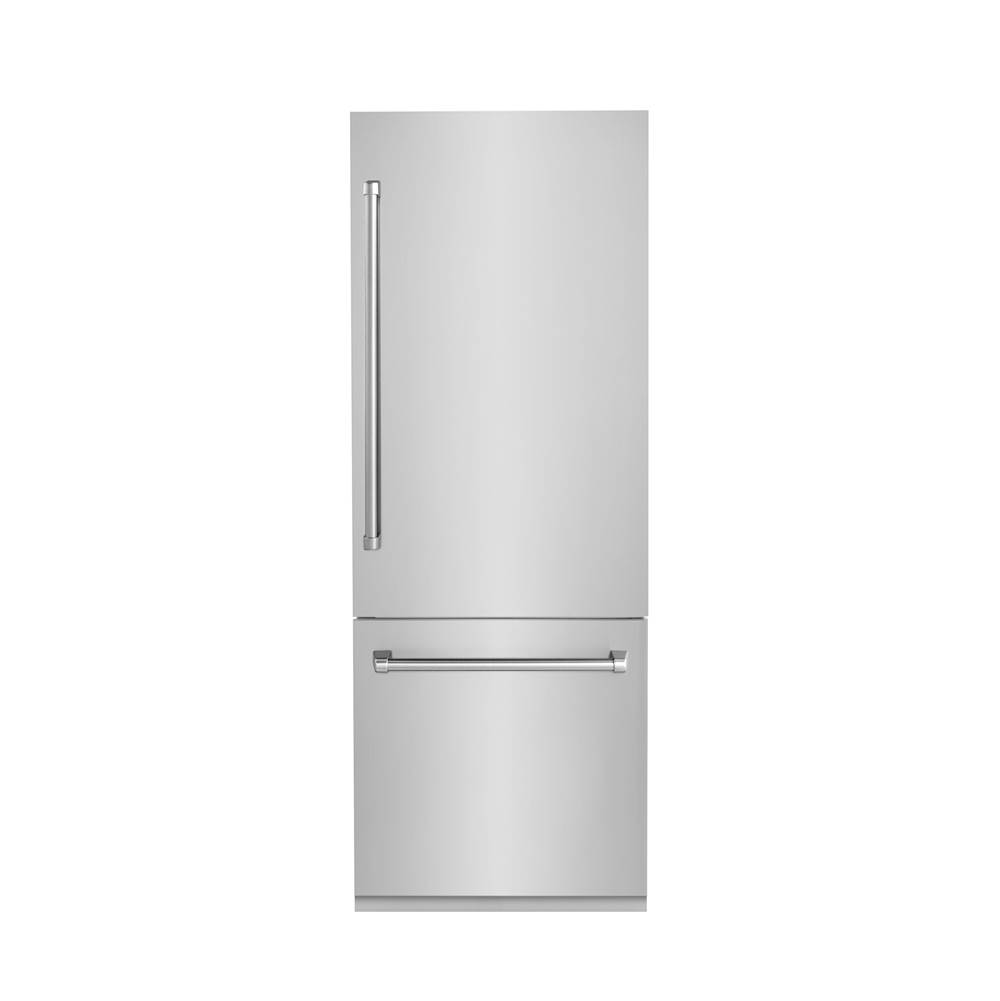 Z-Line 30'' 16.1 cu. ft. Built-In 2-Door Bottom Freezer Refrigerator with Internal Water and Ice Dispenser in Stainless Steel