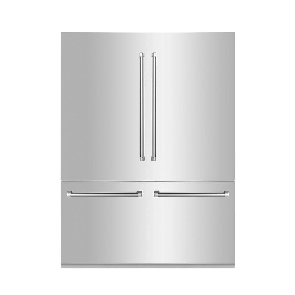 Z-Line 60'' 32.2 cu. ft. Built-In 4-Door French Door Refrigerator with Internal Water and Ice Dispenser in Stainless Steel