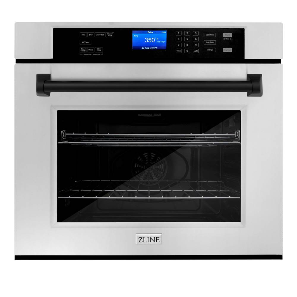Z-Line 30'' Autograph Edition Single Wall Oven with Self Clean and True Conection in Stainless Steel and Matte Black