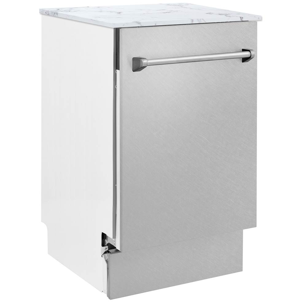 Z-Line 18'' Top Control Tall Tub Dishwasher in White Matte with Stainless Steel Tub and 3rd Rack